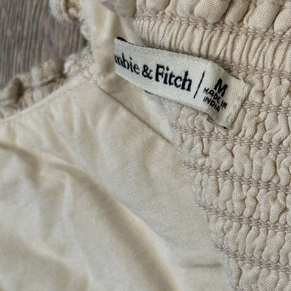 Abercrombie Linen-Blend Romper Oatmeal Size Medium Boho - Picture 10 of 10